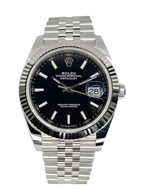 rolex black date just|rolex datejust black dial 41mm.